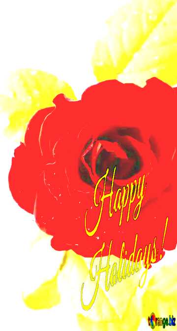 FX №149546  Rose Happy Holidays inscription background