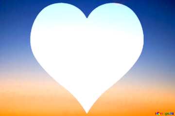 FX №168328 Heart sunset heart card