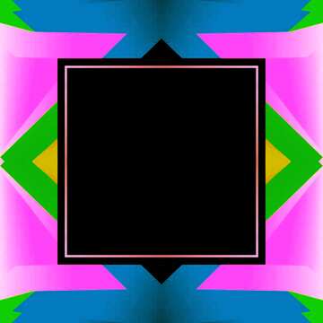 FX №174321 Colorful geometric template frame
