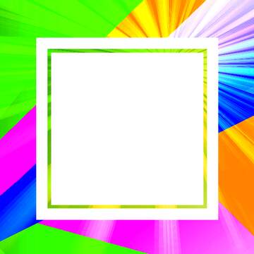 FX №174784 Colorful illustration template frame with Rays of sunlight