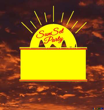 FX №176114 Red Sunset Party card