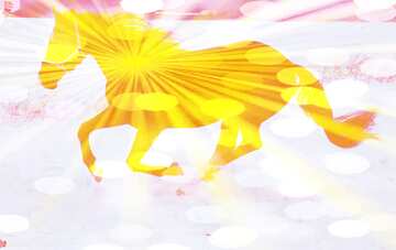 FX №179029 Gold  Horse on the snow