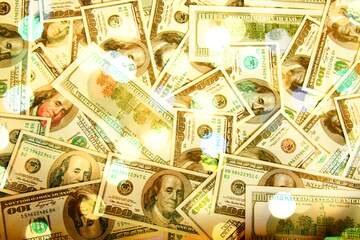 FX №182862 Dollars bokeh  light background