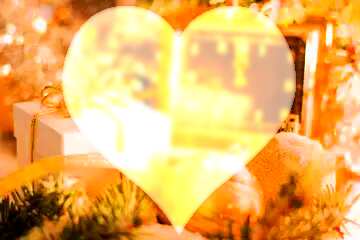 FX №183883 Christmas Greeting card with love heart