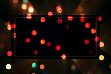 FX №189353 Background of Christmas lights powerpoint website infographic template banner layout design...