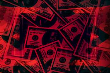 FX №191849  Dollars red background Frame Design Template