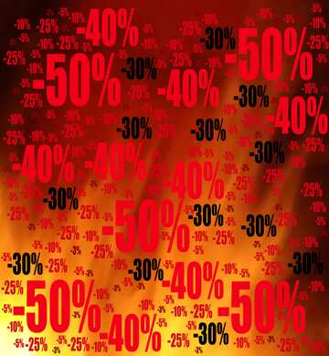 FX №197237 Sales fire background for picsart Sale offer discount template