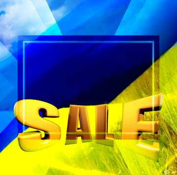 FX №198389 Sales promotion 3d Gold letters sale background Ukraine Template