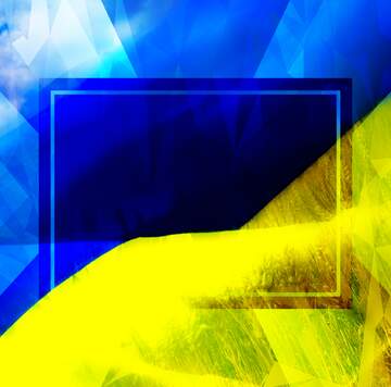 FX №200976 Ukraine Template frame Polygon background with triangles