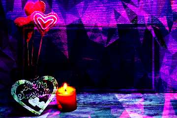 FX №204653 Love background with candles Polygonal abstract geometrical background with triangles template