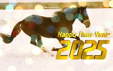 FX №206685 Horse in the snow happy new year 2025