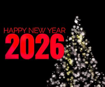 FX №209586 Clipart Christmas tree from snowflakes happy new year 2026