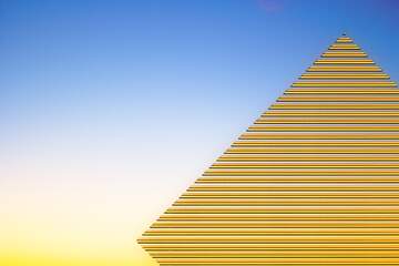 FX №210758 Sunset Gradient Gold lines template frame art design