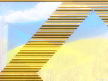 FX №210770 The Flag Of Ukraine lines template frame