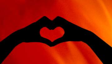 FX №210229 hands heart love  Fire Background
