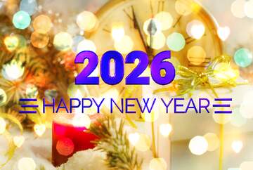 FX №212256 Christmas Cards Shiny happy new year 2026 background