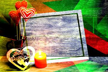 FX №212659 Love candles creative abstract geometrical template frame