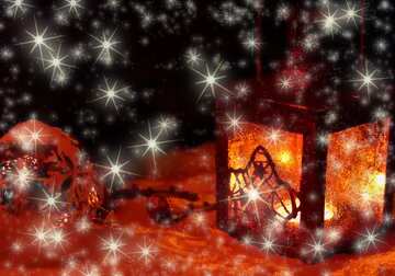 FX №213794 Christmas New Year Stars Twinkling Candle Bright