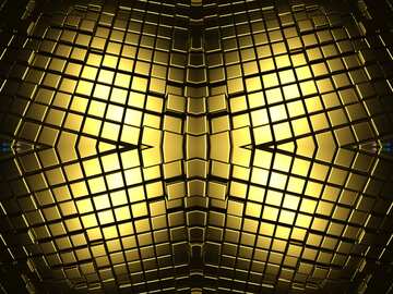 FX №213917 3d abstract gold metal cube background Futuristic Pattern Shape
