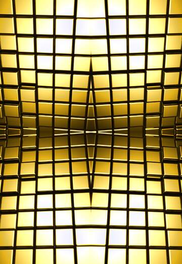 FX №213982 3d abstract gold metal cube background Mirrored Pattern Perspective Bright