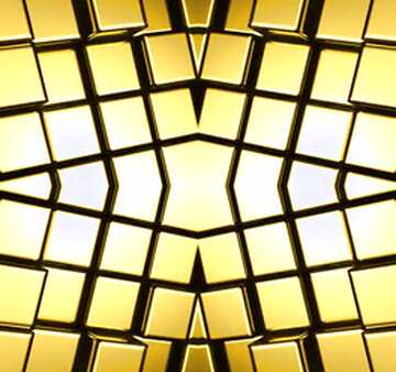 FX №214002 3d abstract gold metal cube background Pattern Bright
