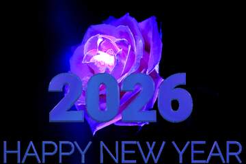 FX №216240 Blue Rose Happy New Year 2026