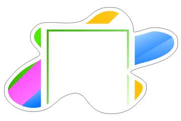 FX №220026 Colorful frame Sticker template