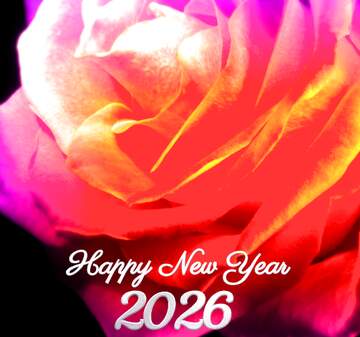 FX №220365 Fire Rose Happy New Year 2026