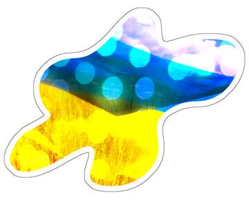 FX №220092 Ukraine Star abstract Sticker template
