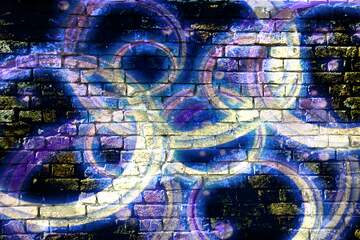 FX №246675 Neon art  old brick wall