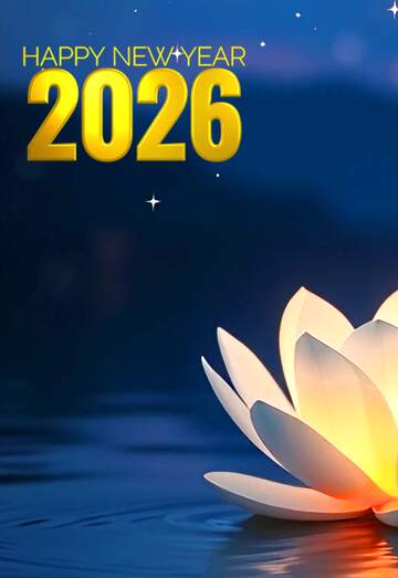 FX №276957 Stunning Happy New Year 2026 Celebration with Lotus Flower