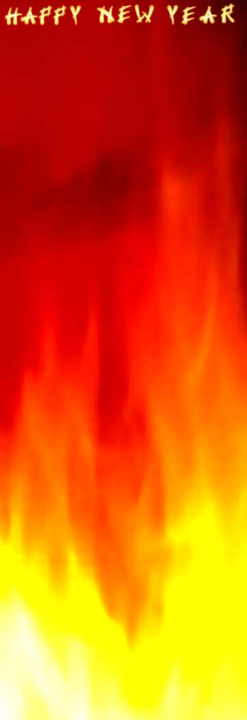 FX №73526 Happy New Year Flame Red Background