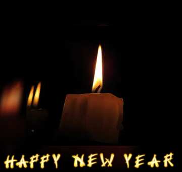 FX №86467 Рождественская Свеча на чёрном фоне