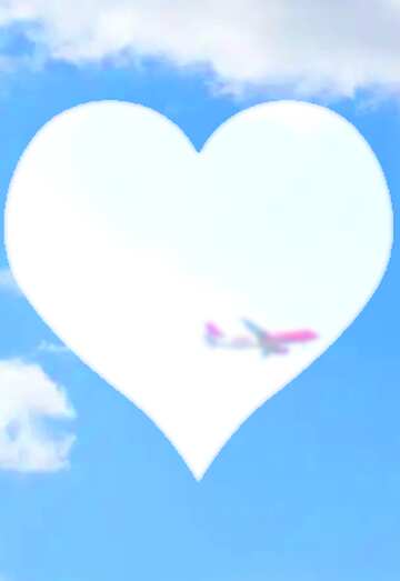 FX №136516 Heart and Plane in the sky