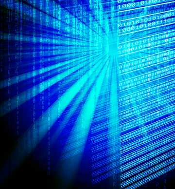 FX №173387 Blue technology background with binary data code 