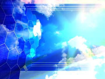 FX №173979 Sky with clouds Tech business information concept image for presentation