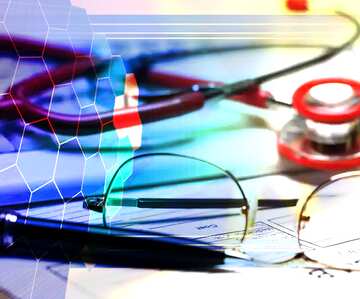 FX №177368 Doctor online digital template background illustration