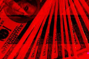 FX №178743  Dollars  Red  Background