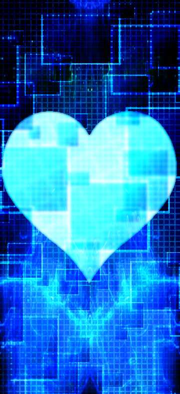FX №184931 Lights template Heart Tech Squares Lights Banner Background Heart love