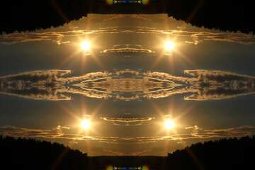 FX №19758 Texture. The Sun is on the horizon.