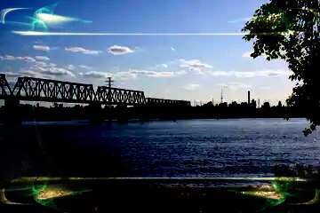 FX №192488 Dnipro river Template background for the label. Space background.