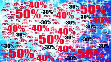 FX №196605 Blue background light Sale offer discount template