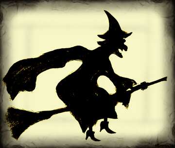 FX №20160 Monochrome. Halloween clipart witch.
