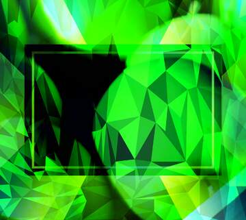 FX №203574 Green apples in a wooden box Polygonal abstract geometrical background with triangles