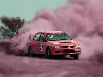 FX №21551 Purple color. Rally Mitsubishi.