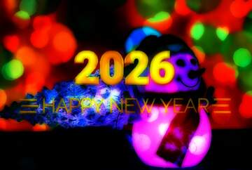 FX №212437 Christmas snowman Shiny happy new year 2026