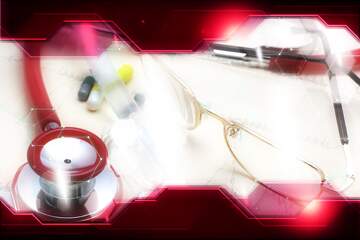 FX №212157 Medical blurred Technology business concept Hi-tech background