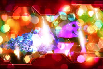 FX №212435 Christmas snowman Red Information Technology concept background