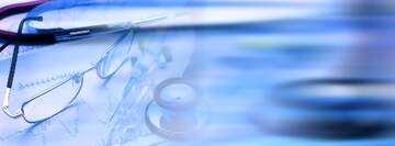 FX №212152 Medical education blur left side blue background