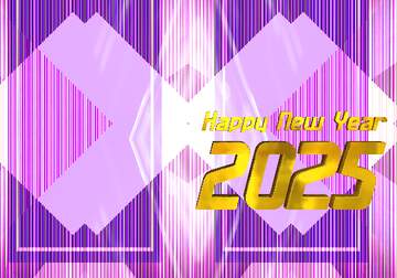 FX №221697 фигуры фиолетового цвета и надпись Счастливого...